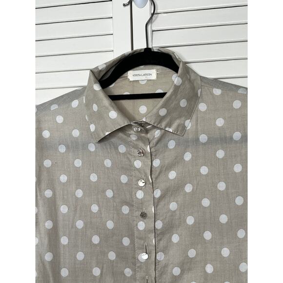 Krista Larson Taupe Polka-dot Pinwheel Dress, One Size - Picture 2 of 6